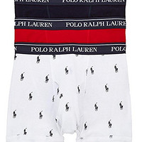POLO RALPH LAUREN Classic 男士平角内裤 3条装 黑白红