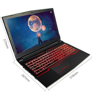 Hasee 神舟 战神T6系列 15.6英寸游戏本 2018款（i7-8750H、8GB、1TB+128GB、GTX1050 4G）