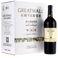 京东PLUS会员：GreatWall 长城  特选9年 橡木桶解百纳 干红葡萄酒 整箱装 750ml*6瓶 *2件