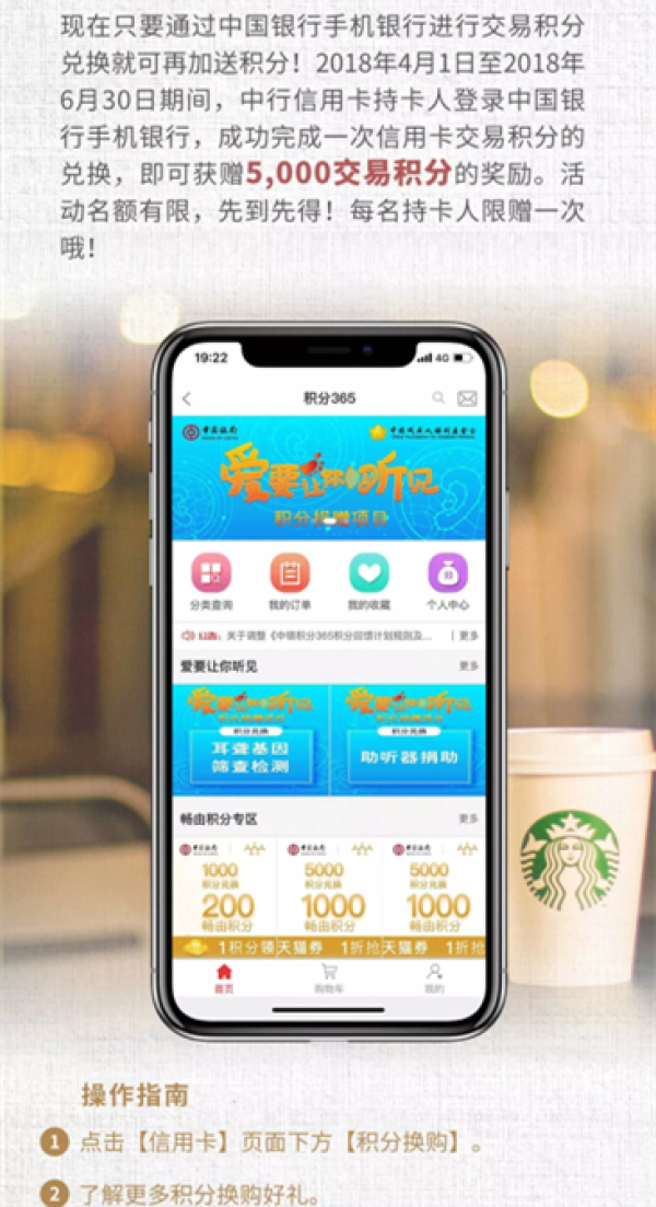 中国银行 完成一次信用卡交易积分兑换