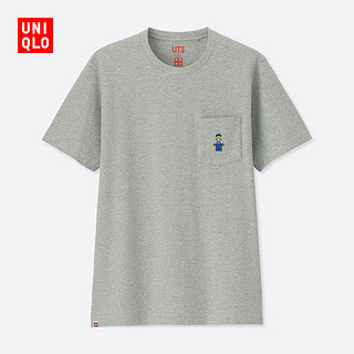 UNIQLO 优衣库 UT LEGO 408963 男士口袋T恤 灰色 XL 