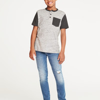 OLD NAVY 婴童拼色口袋短袖亨利衫