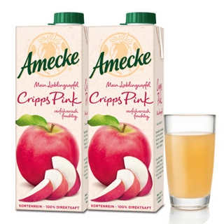 Amecke 爱美可 100%NFC 克里普斯粉红苹果汁 750ml*2盒