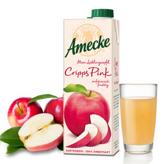 Amecke 爱美可 100%NFC 克里普斯粉红苹果汁 750ml*2盒