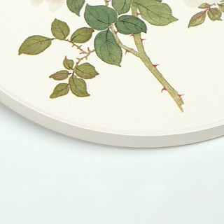 故宫文化 春华撷芳陶瓷杯垫套装 软木吸水隔热垫