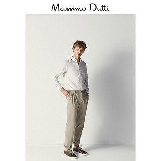 Massimo Dutti JOIN LIFE 环保系列 00162479710 男士修身条纹亚麻衬衫 XL