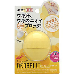 出门必备：ROHTO 乐敦 DeoBall 24小时除臭止汗香体膏 玫瑰香 15g 日淘