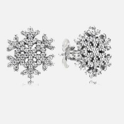 PANDORA 潘多拉 290589CZ 闪亮的雪花925银耳钉 