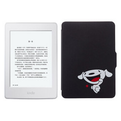 Kindle Paperwhite电纸书阅读器 电子书墨水屏 6英寸wifi白色+黑色机灵狗保护套