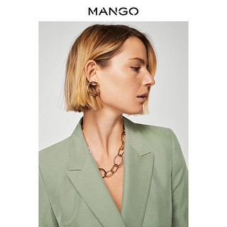 MANGO 21055675 莫代尔混纺双排扣外套