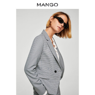 MANGO 21085028 犬牙花纹西服外套