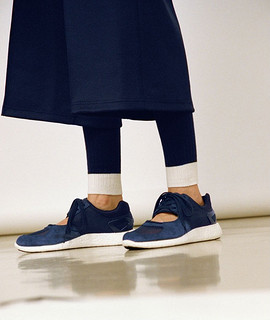 adidas 阿迪达斯 Originals X HYKE AOH-007 中性款休闲运动鞋 藏青蓝4.5（37）