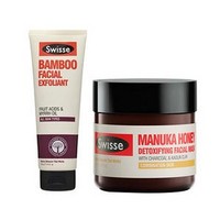 斯维诗 Swisse 瑞思 排毒套装 (竹炭面部磨砂膏125ml+麦卢卡净化排毒面膜70g)