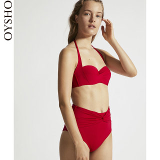 OYSHO 30738080099 红色高腰 比基尼下装