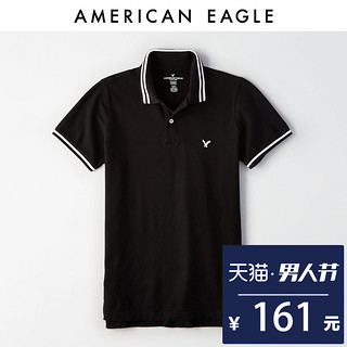 American Eagle 3510_8748 男士条纹短袖 Polo衫