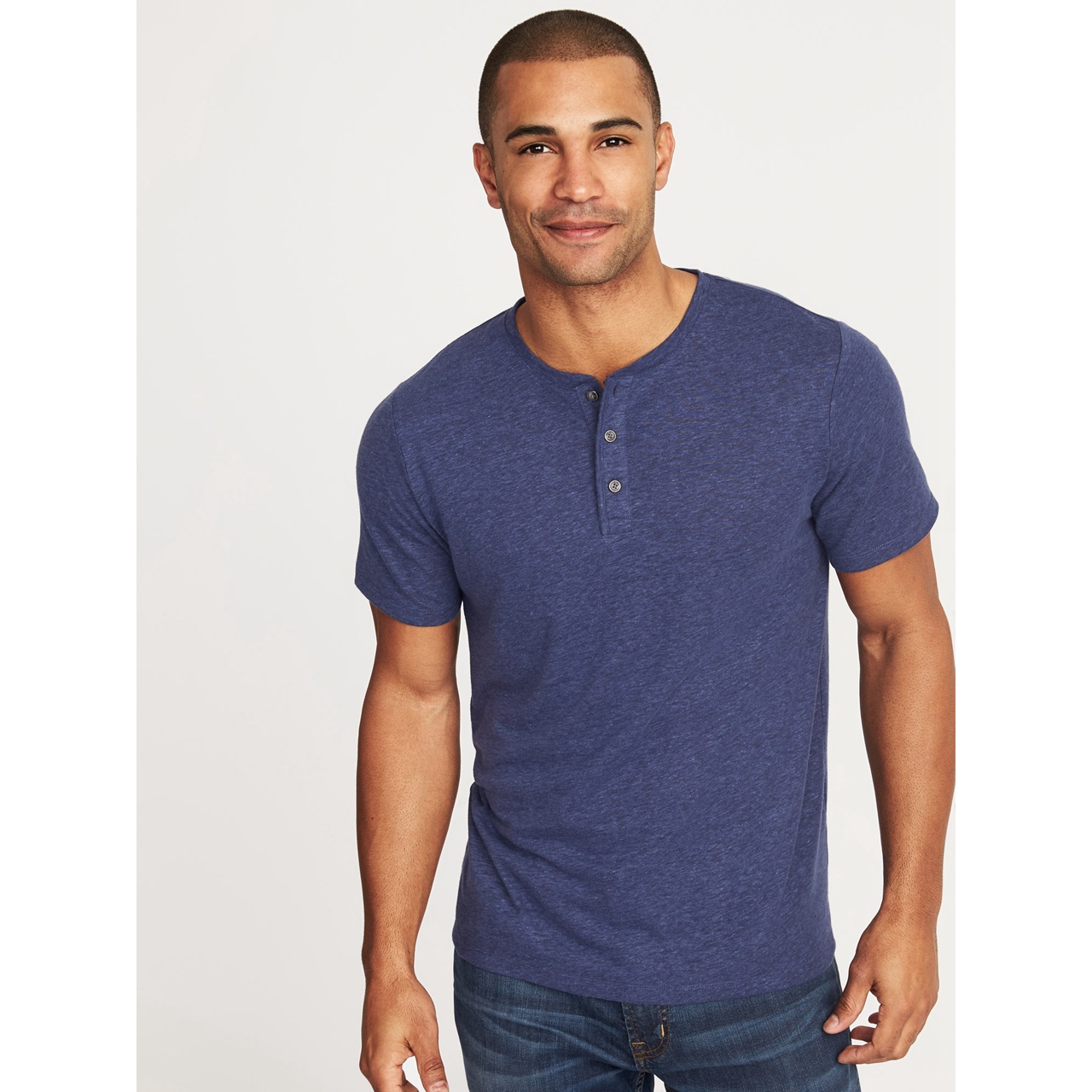 old navy 222326 男士亚麻混纺亨利衫多少钱-什么值得买