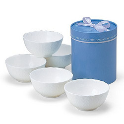 NARUMI 鸣海 Silky White系列 11cm骨瓷碗5只礼盒装