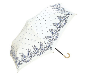 WPC 世界派对 刺绣印刷繁花图案 折叠晴雨伞