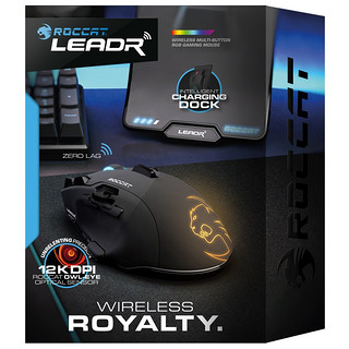 ROCCAT 冰豹 leadr 钛鲨豹 2.4G无线鼠标 12000DPI RGB 黑色