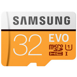 SAMSUNG 三星 存储卡 EVO黄色升级版 高速TF卡（Micro SD卡） 32G