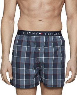 TOMMY HILFIGER 男士梭织四角内裤 暗格