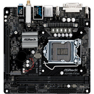 ASRock 华擎 H310M-ITX/ac 主板 （Intel H310/LGA 1151）