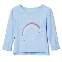 Gap 盖璞 259359 女婴幼童 刺绣图案长袖T恤