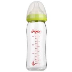 pigeon 贝亲 AA91 自然实感宽口径玻璃奶瓶 240ml 配L奶嘴 *4件