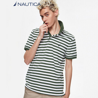 NAUTICA 诺帝卡 KM8102 男士条纹POLO衫 M