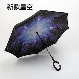 HAGGIS 反向伞双层免持式 雨伞 星空