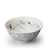 美浓烧 陶瓷碗碟盘 卡通蓝猫5.0英寸
