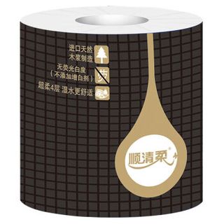 顺清柔 卫生纸 纯净系列 有芯卷纸 4层150g*30卷