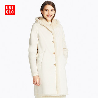 UNIQLO 优衣库 402712 女士仿皮连帽大衣