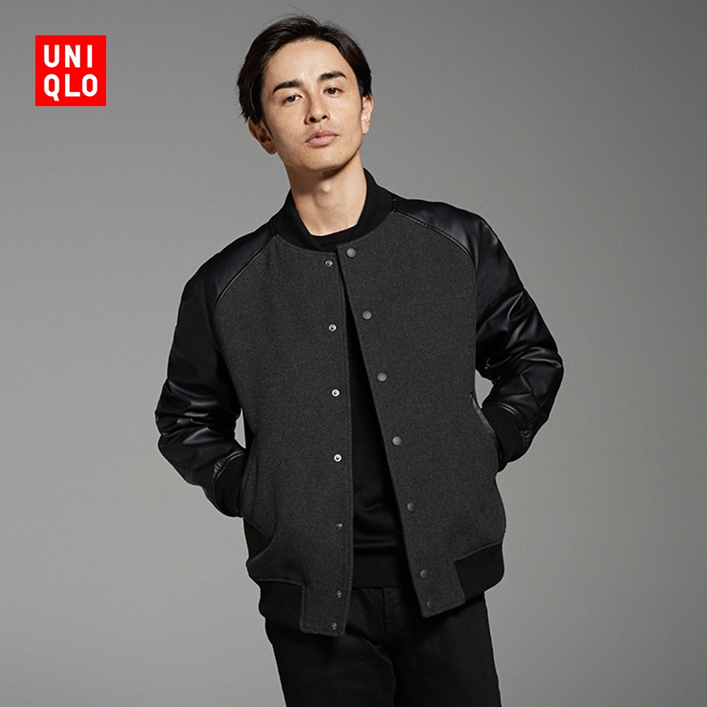 uniqlo优衣库402735男士仿皮学院风夹克xl