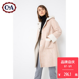 C&A CA200185319 女式仿麂皮绒连帽大衣