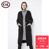 C&A CA200184880 女士中长款大衣 米白 M 