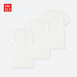 UNIQLO 优衣库 404422 男士纯棉T恤（3件装） 白色 L 