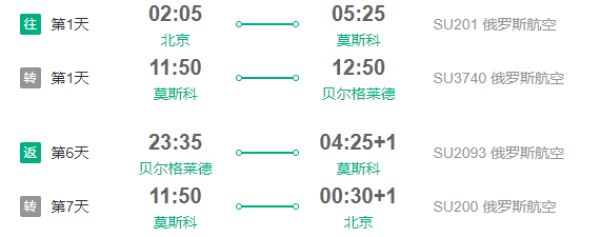 欧洲游说走就走 北京-塞尔维亚 8天5晚自由行 (升级多瑙河船屋酒店)