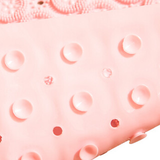绿之源浴室垫防滑垫 卫生间地垫水晶刺按摩带吸盘脚垫50*80cm粉色