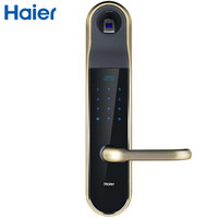 海尔（Haier）指纹锁 家用防盗门智能锁密码锁电子门锁 左开右开通用版 有天地钩 HL-33PF3 枪黑色 青古铜