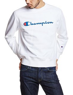 Champion 男式 圆领运动衫 基本款 白色 XL码 