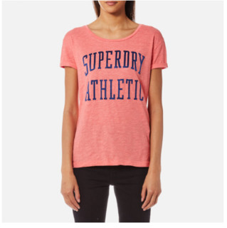  Superdry 极度干燥 Athletic Slim 女款T恤 粉红色