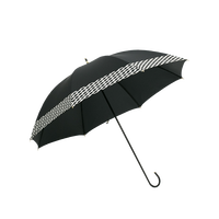 网易严选 色胶布长柄伞 黑色