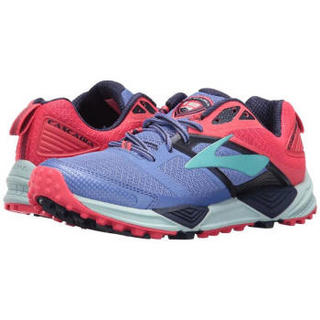 布鲁克斯Brooks Cascadia 12 女士运动跑步鞋 Baja Blue/Paradise Pink 标准44.5/US12