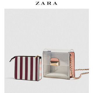 ZARA TRF 13618304050 透明条纹两用包