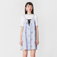西雅衣家 C&A CA200203289 女士亚麻吊带连衣裙