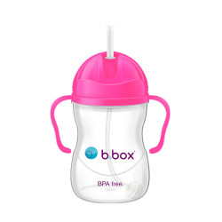 B.box 婴幼儿重力球吸管杯 240ml 限量版荧光粉/荧光橙