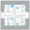 SwaddleDesigns Muslin 婴儿包巾 4条装