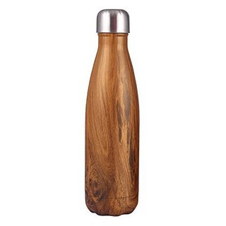Le Bronte 朗特乐 木纹系列 创意可乐瓶不锈钢保温杯 500ML
