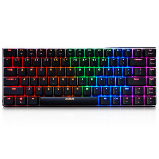 AJAZZ 黑爵 AK33 82键 有线机械键盘 黑色 国产青轴 RGB